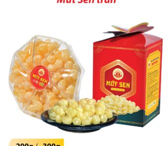 Mứt sen trần hộp mica 200g/hộp giấy 300g